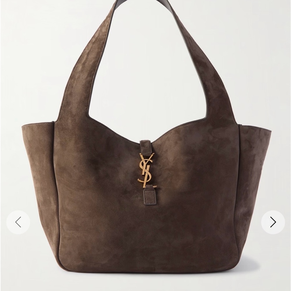 Yves Saint Laurent Dark Brown Suede Shoulder Bag - Picture 6 of 14